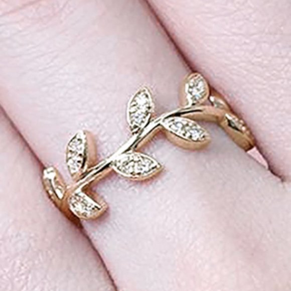 💎Beautiful Leaf Fashion Simple Daily Ring for Women, MARR9242 - Picture 2 of 4